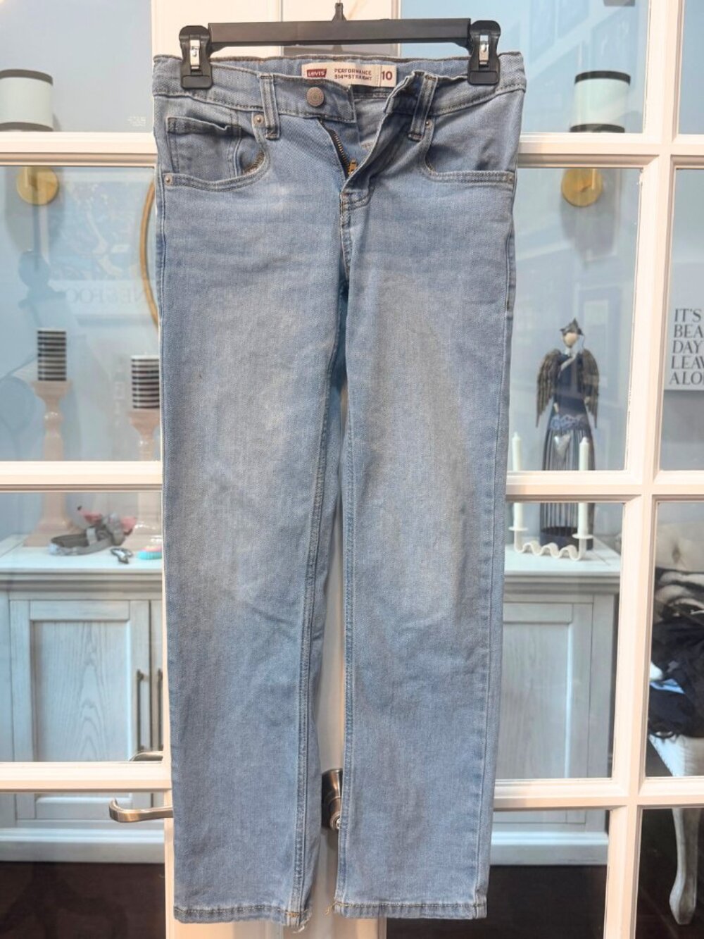 Levi's Kids Girls Performance 514 Straight Jeans Size 10 Adjustable Waist Light